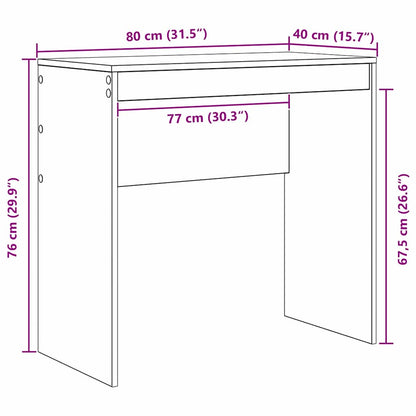 Schreibtisch Graues Sonoma 80 x 40 x 76 cm