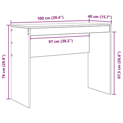 Schreibtisch Weiß 100 x 40 x 76 cm