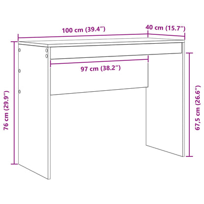 Schreibtisch Weiß 100 x 40 x 76 cm
