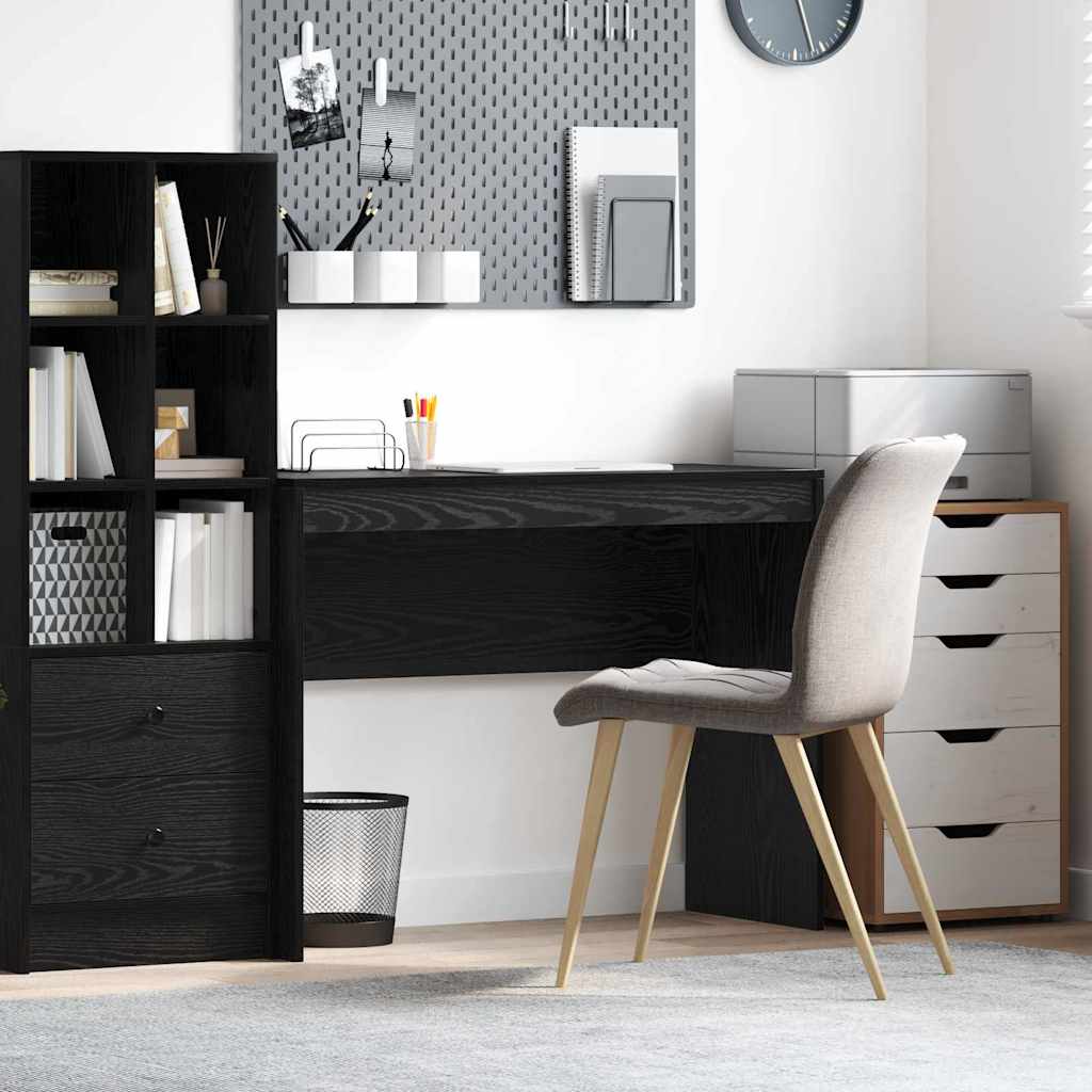 Schreibtisch Schwarz Eichen-Optik 100 x 40 x 76 cm