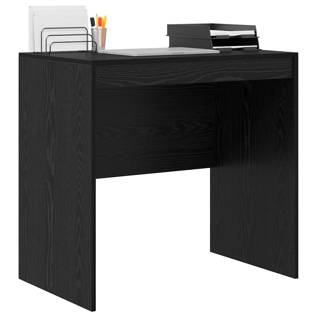 Schreibtisch Schwarz Eichen-Optik 80 x 50 x 76 cm