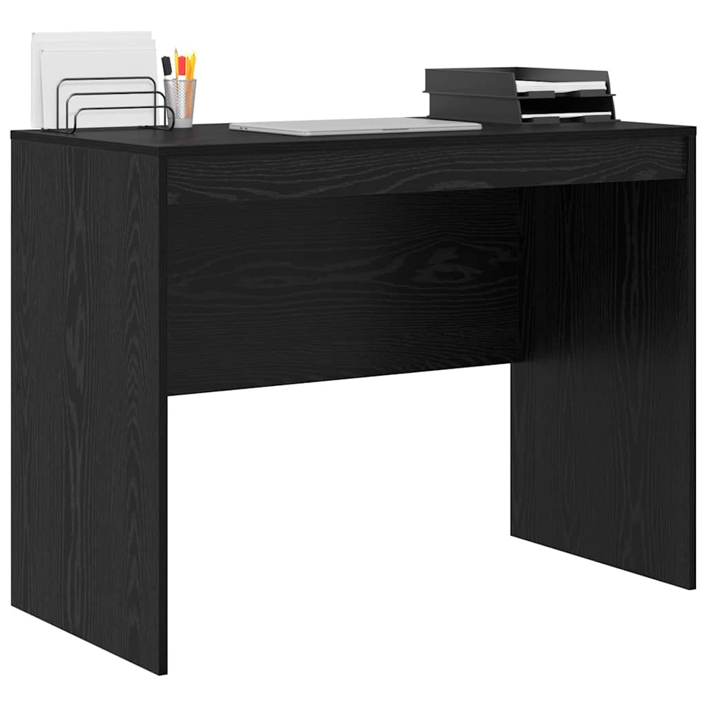 Schreibtisch Schwarz Eichen-Optik 100 x 50 x 76 cm