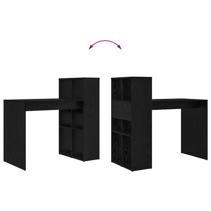Schreibtisch Schwarz Eichen-Optik Holzwerkstoff