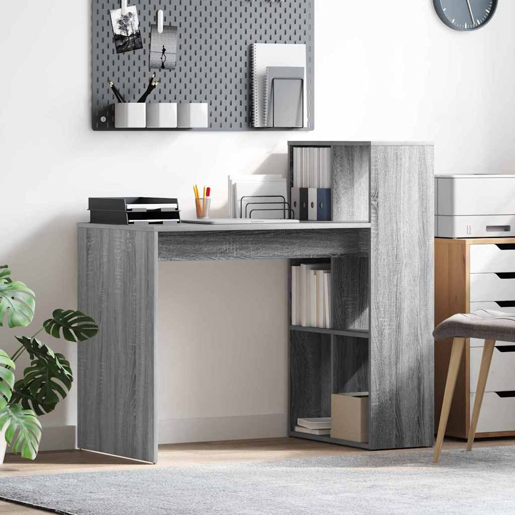 Schreibtisch Graues Sonoma Holzwerkstoff 108 x 55 x 103.5 cm