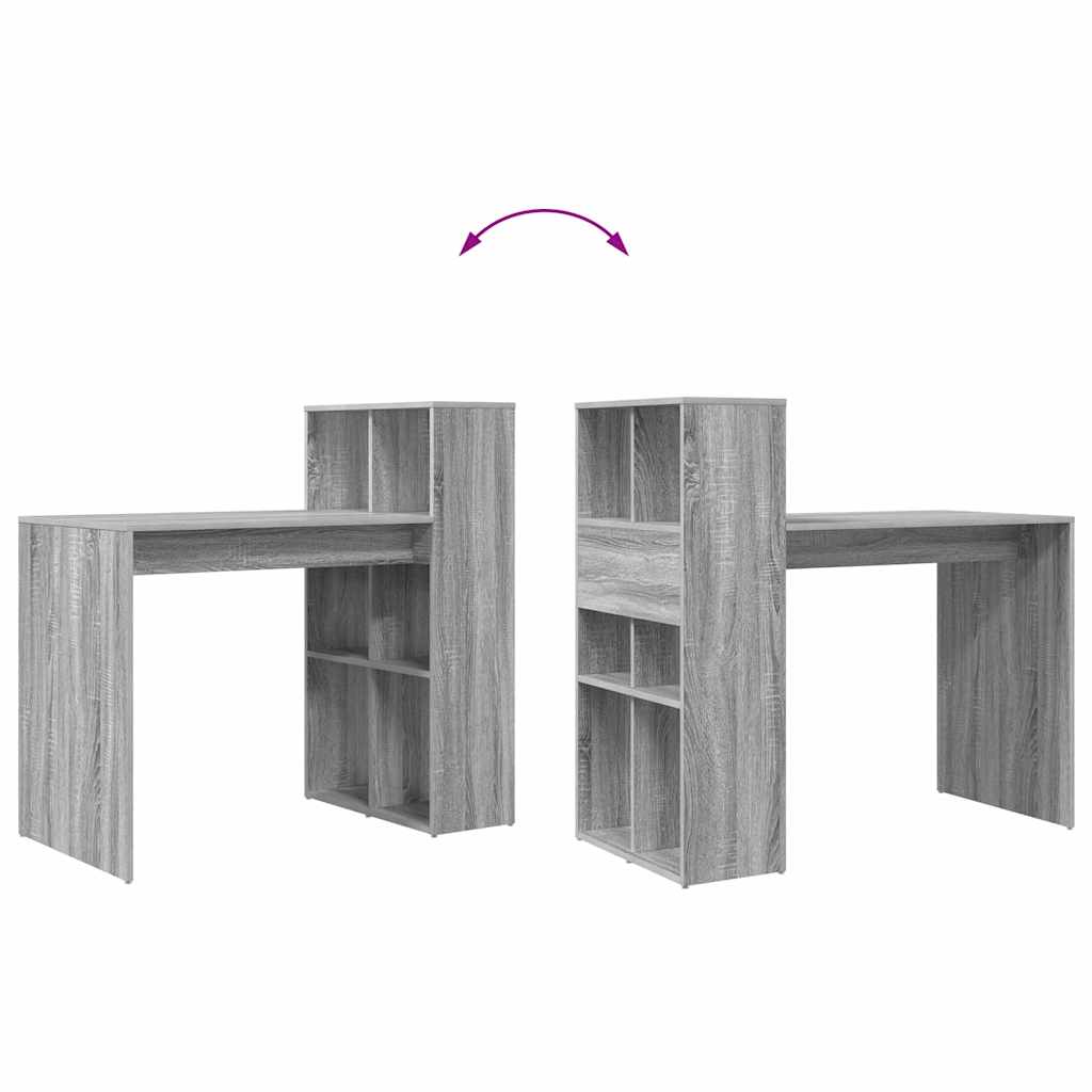Schreibtisch Graues Sonoma Holzwerkstoff 108 x 55 x 103.5 cm