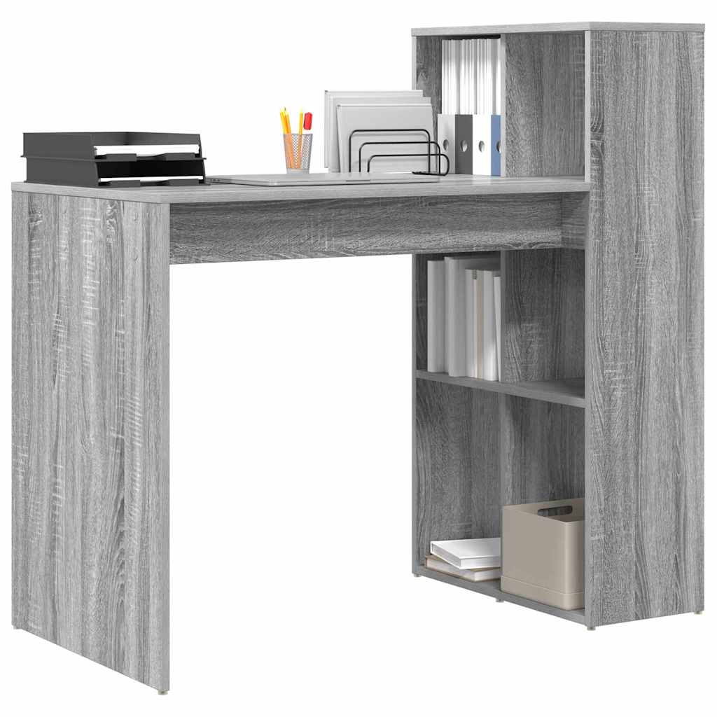 Schreibtisch Graues Sonoma Holzwerkstoff 108 x 55 x 103.5 cm