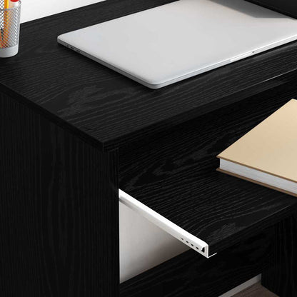 Schreibtisch Schwarz Eichen-Optik 106 x 41 x 88.5 cm