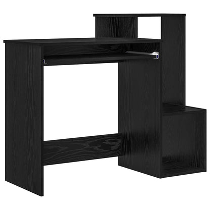 Schreibtisch Schwarz Eichen-Optik 106 x 41 x 88.5 cm