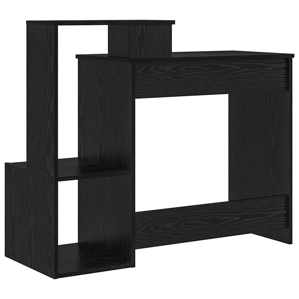 Schreibtisch Schwarz Eichen-Optik 106 x 41 x 88.5 cm