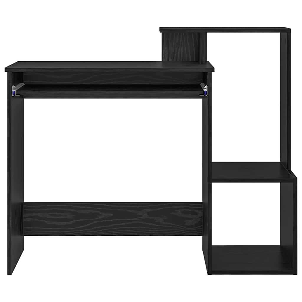 Schreibtisch Schwarz Eichen-Optik 106 x 41 x 88.5 cm