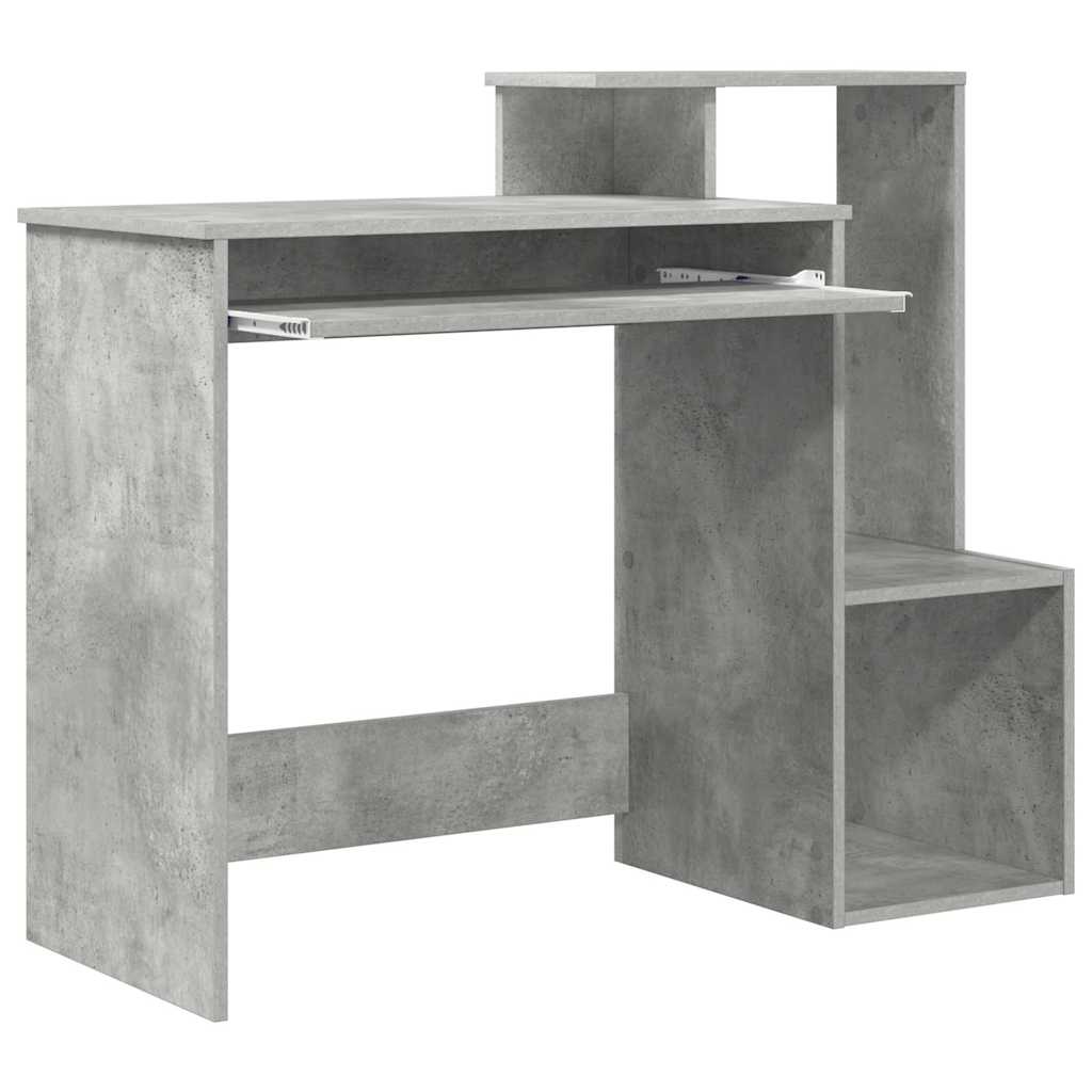Schreibtisch Betongrau 106 x 41 x 88.5 cm Holzwerkstoff