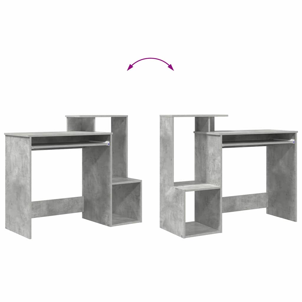 Schreibtisch Betongrau 106 x 41 x 88.5 cm Holzwerkstoff