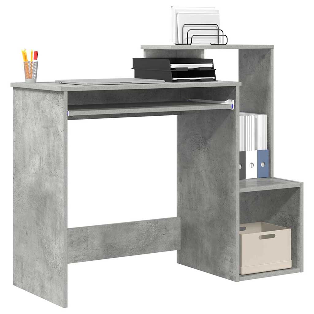 Schreibtisch Betongrau 106 x 41 x 88.5 cm Holzwerkstoff