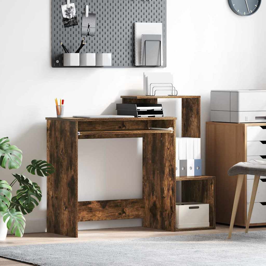 Schreibtisch Räuchereiche 106 x 41 x 88.5 cm Holzwerkstoff