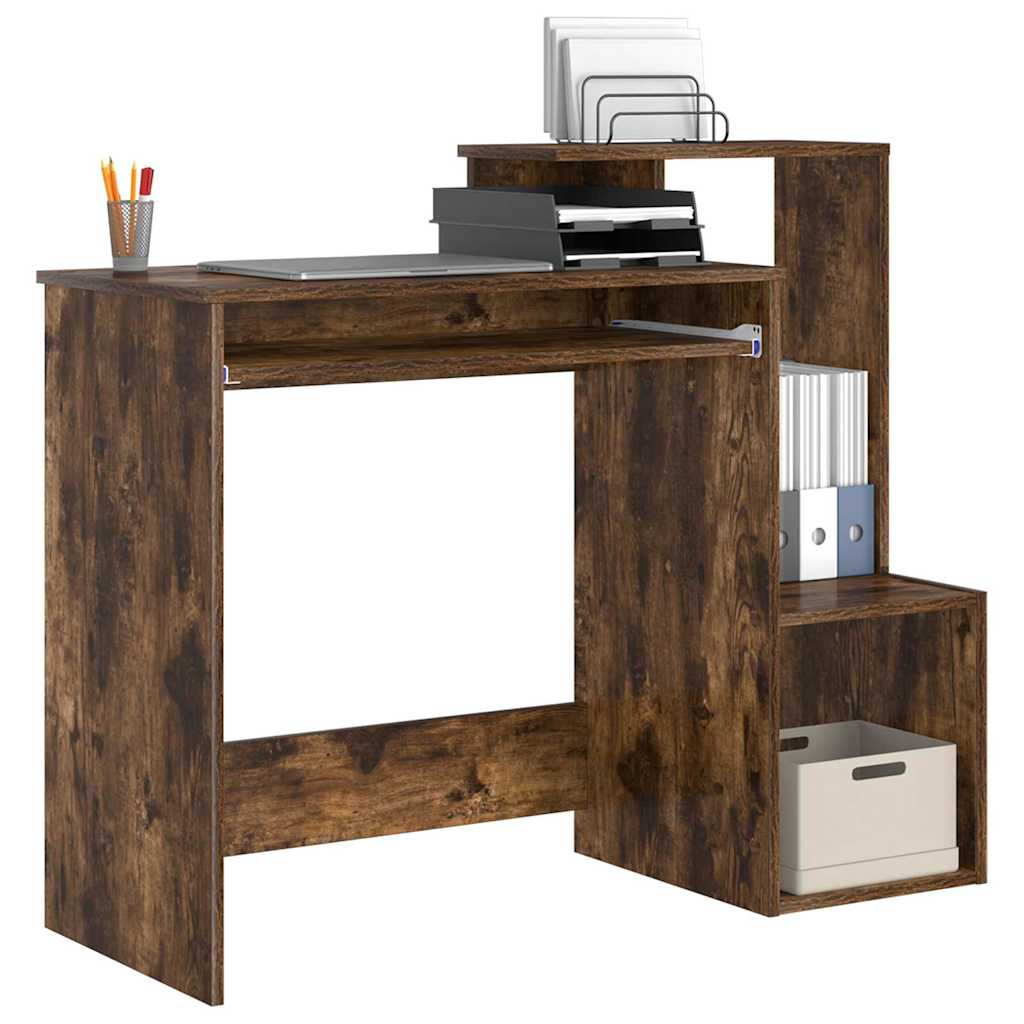 Schreibtisch Räuchereiche 106 x 41 x 88.5 cm Holzwerkstoff