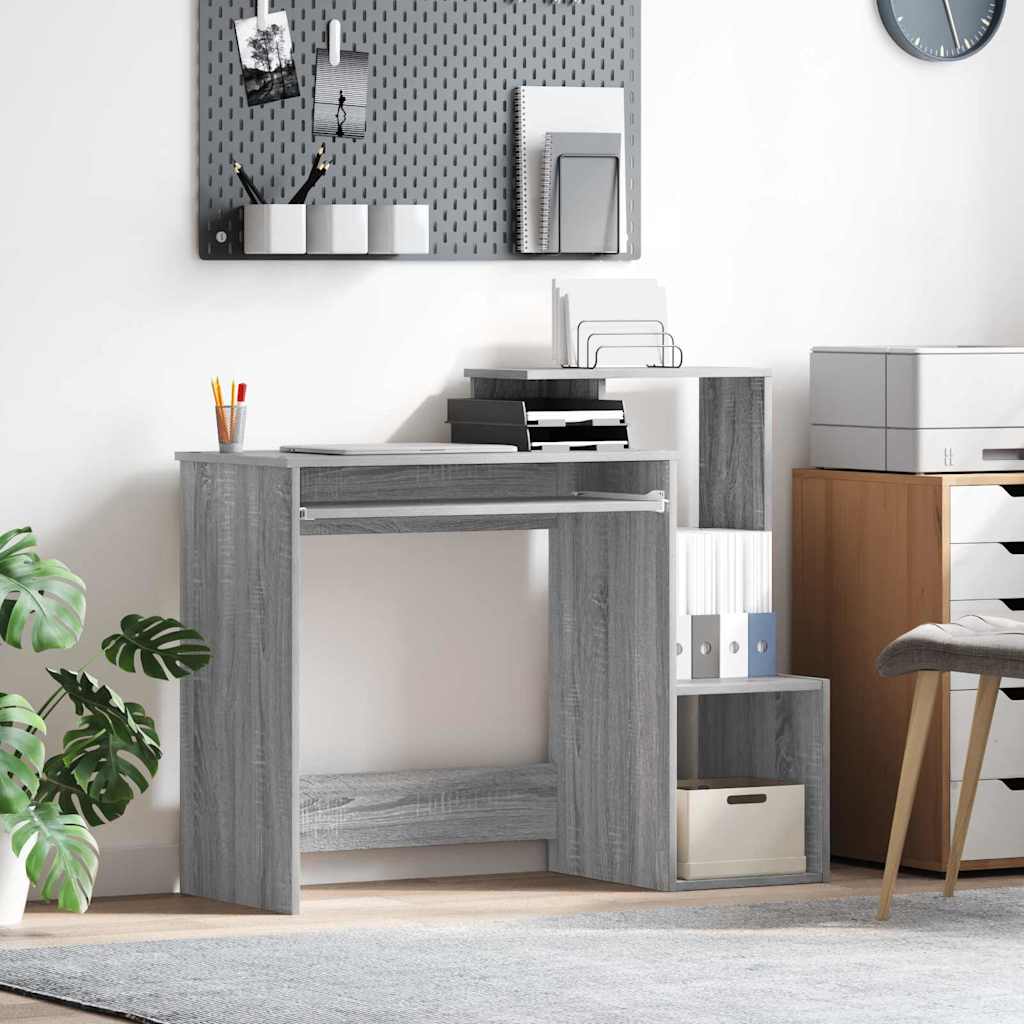 Schreibtisch Sonoma-Grau 106 x 41 x 88.5 cm Holzwerkstoff