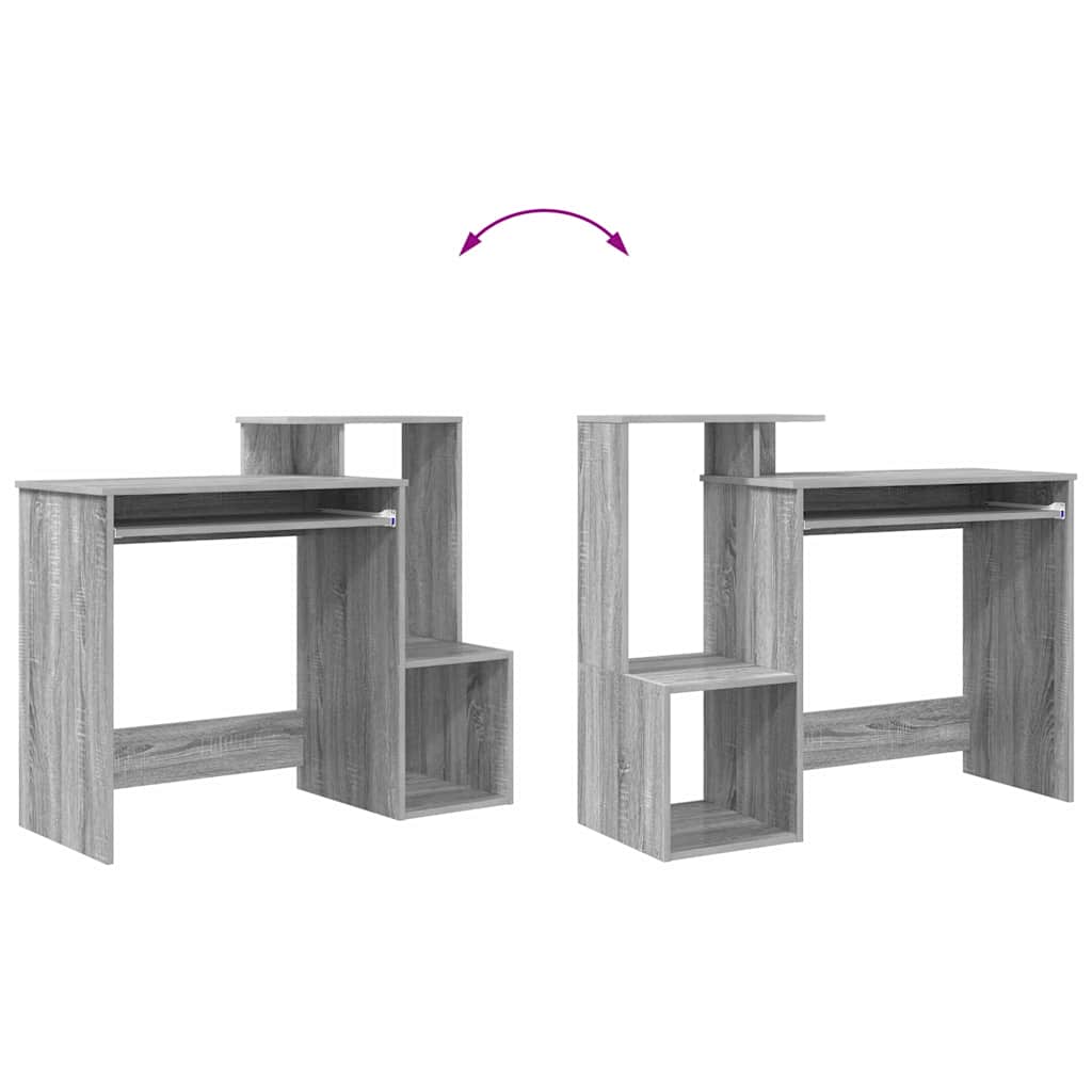 Schreibtisch Sonoma-Grau 106 x 41 x 88.5 cm Holzwerkstoff