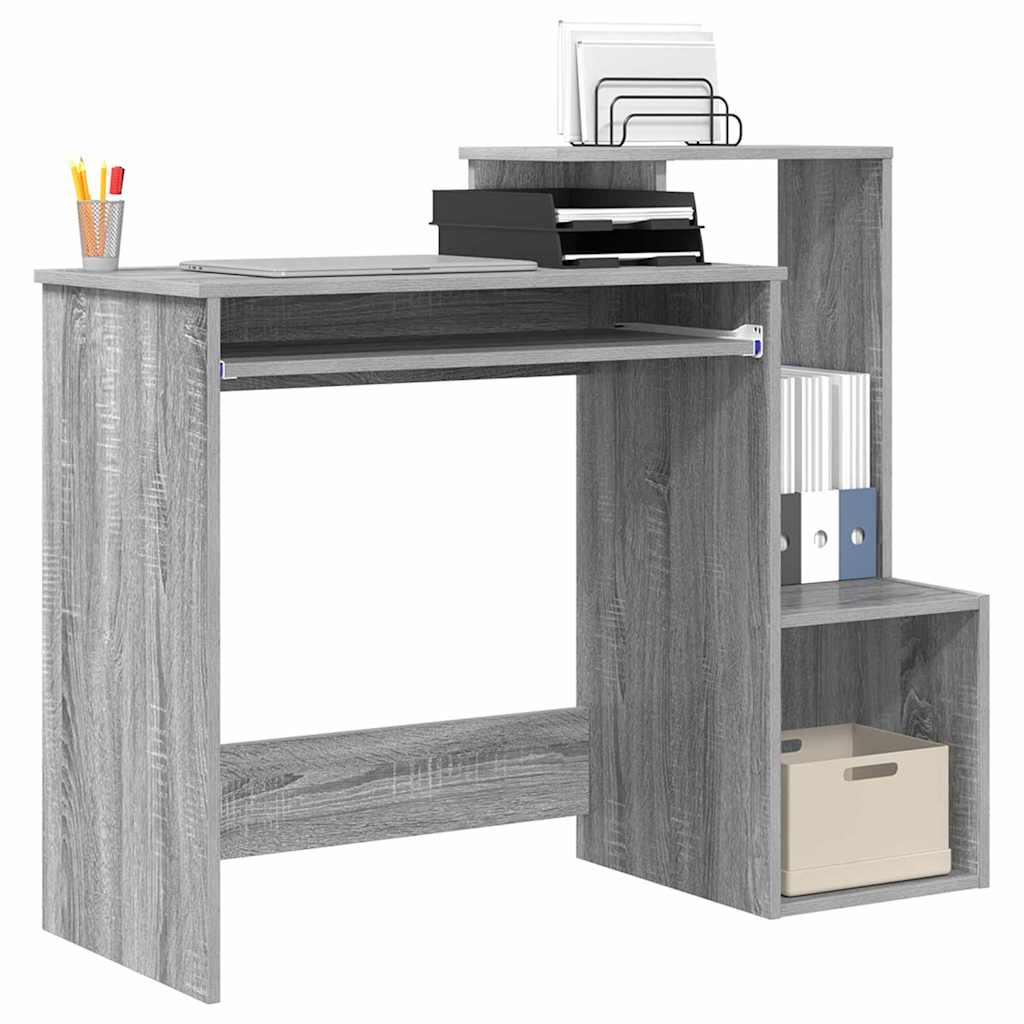 Schreibtisch Sonoma-Grau 106 x 41 x 88.5 cm Holzwerkstoff