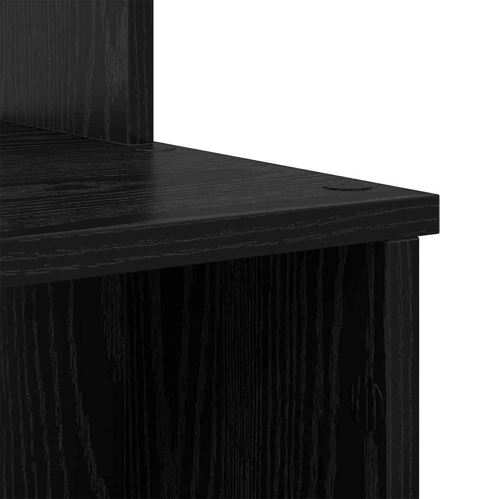 Schreibtisch Schwarz Eichen-Optik 120,5 x 44 x 88,5 cm