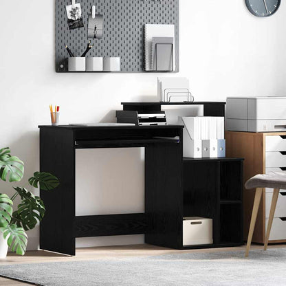 Schreibtisch Schwarz Eichen-Optik 120,5 x 44 x 88,5 cm