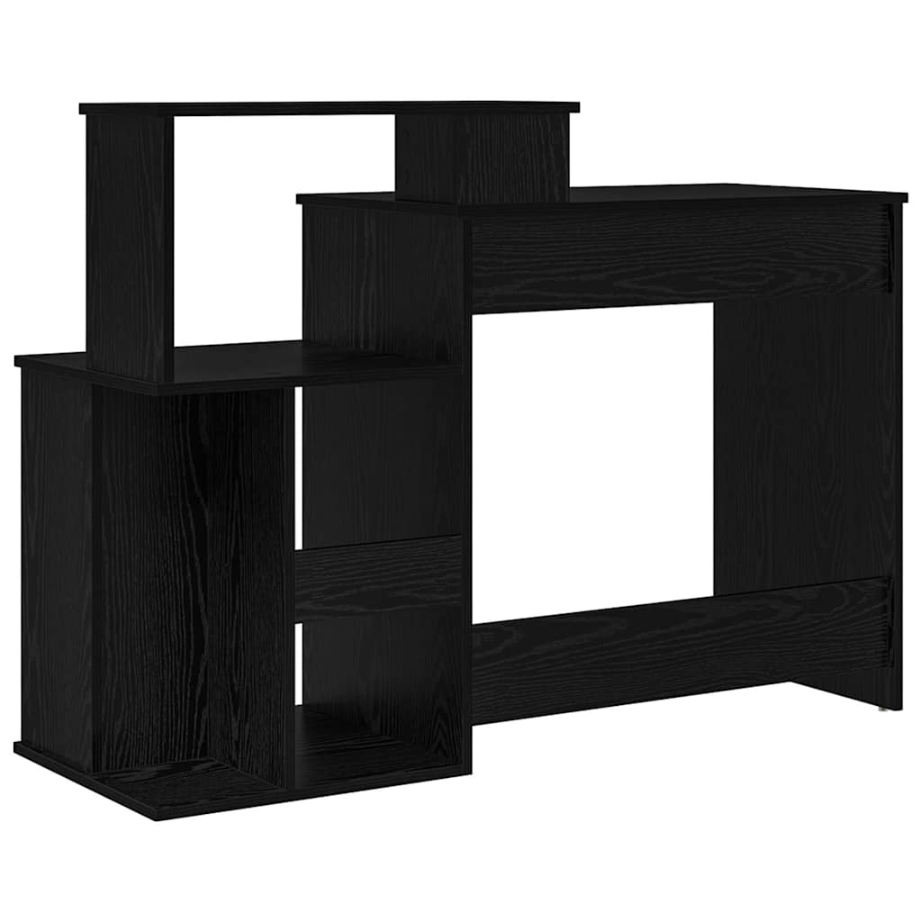 Schreibtisch Schwarz Eichen-Optik 120,5 x 44 x 88,5 cm