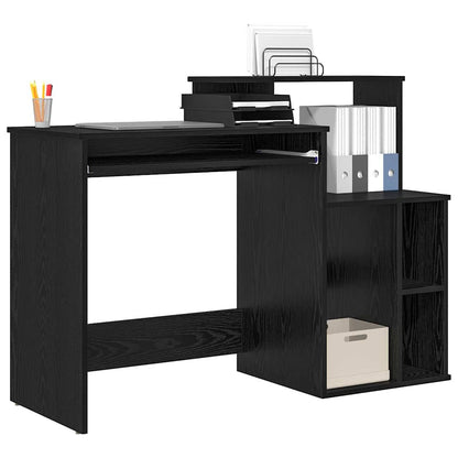 Schreibtisch Schwarz Eichen-Optik 120,5 x 44 x 88,5 cm