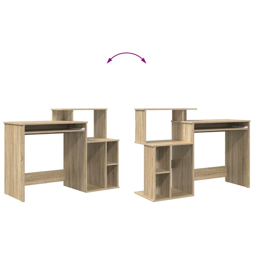 Schreibtisch Sonoma-Eiche 120,5 x 44 x 88,5 cm Holzwerkstoff