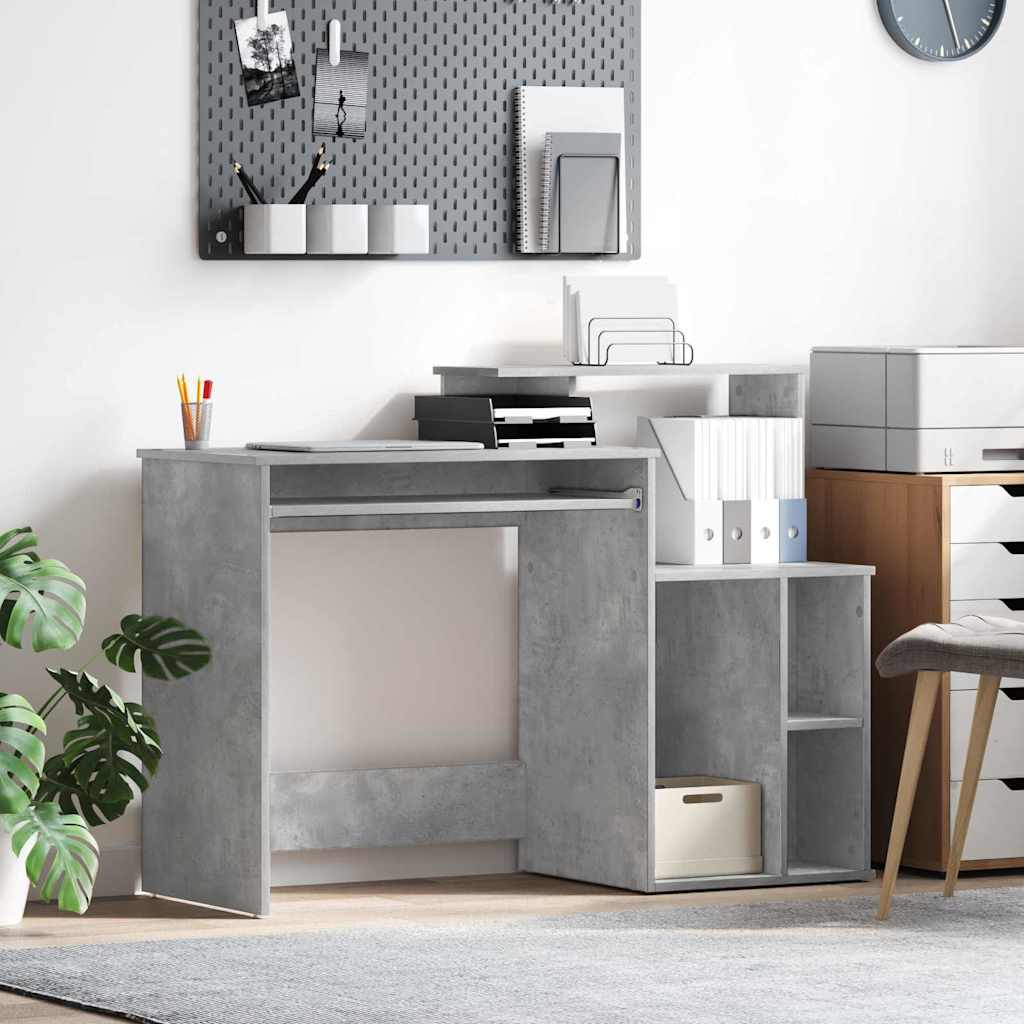 Schreibtisch Betongrau 120,5 x 44 x 88,5 cm Holzwerkstoff