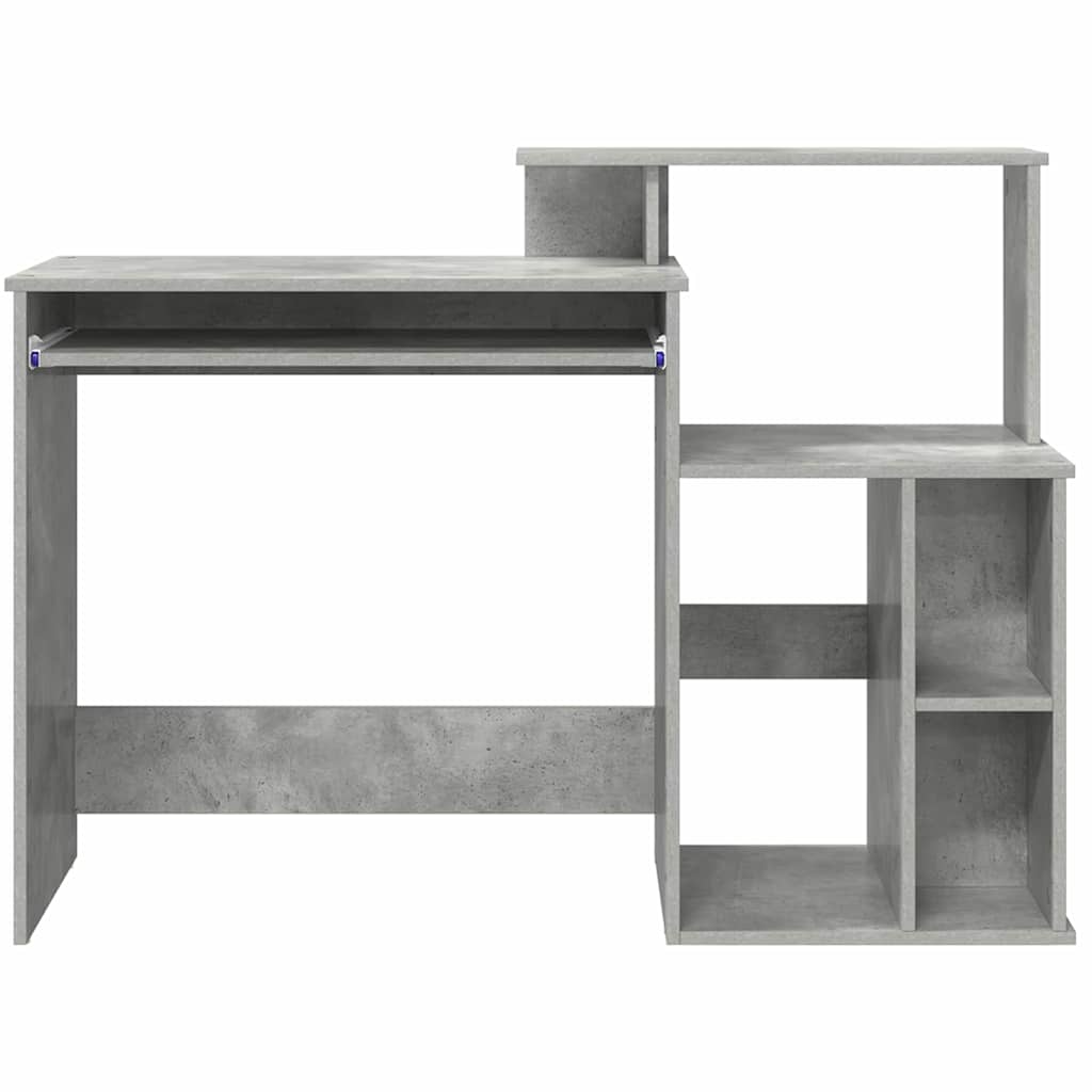 Schreibtisch Betongrau 120,5 x 44 x 88,5 cm Holzwerkstoff