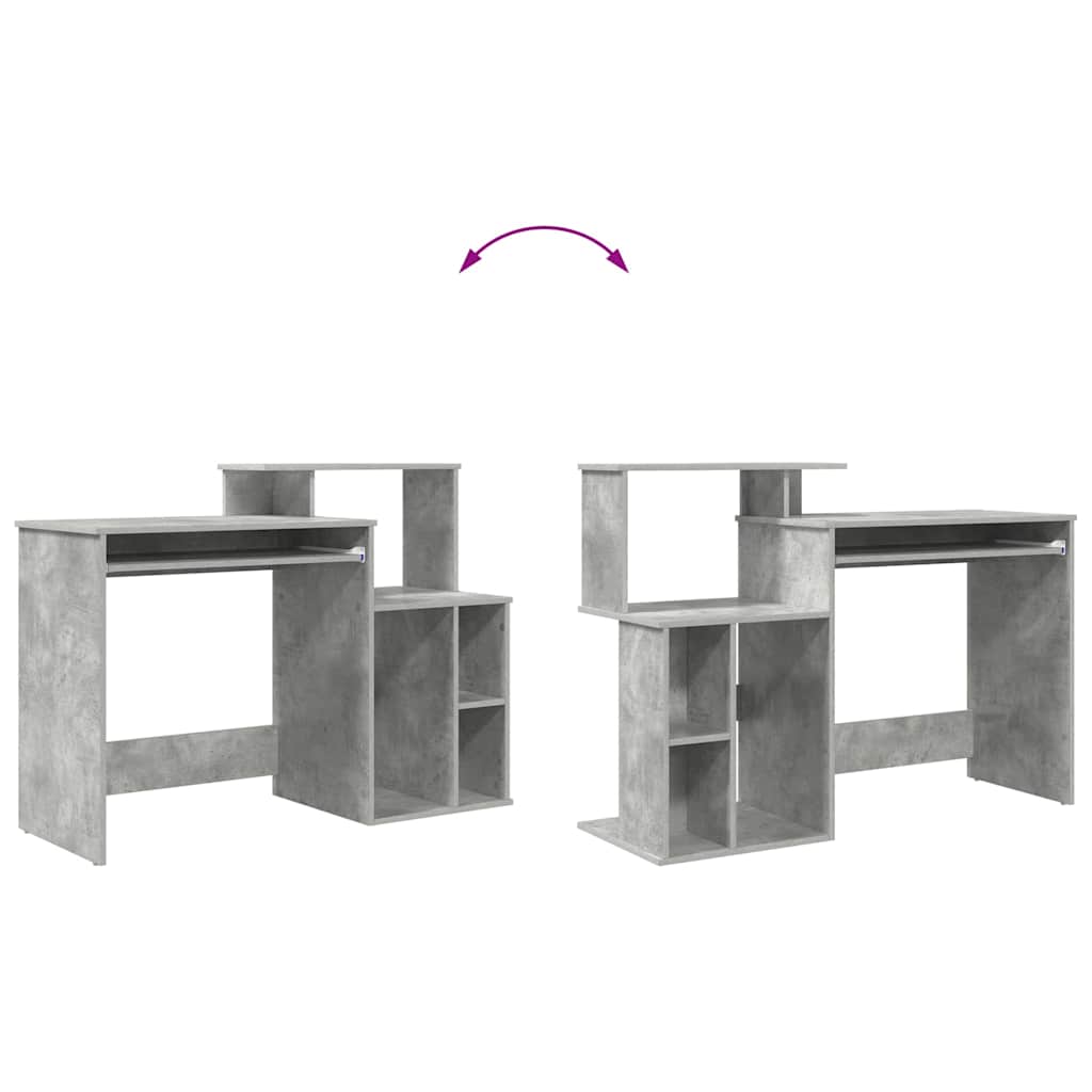 Schreibtisch Betongrau 120,5 x 44 x 88,5 cm Holzwerkstoff