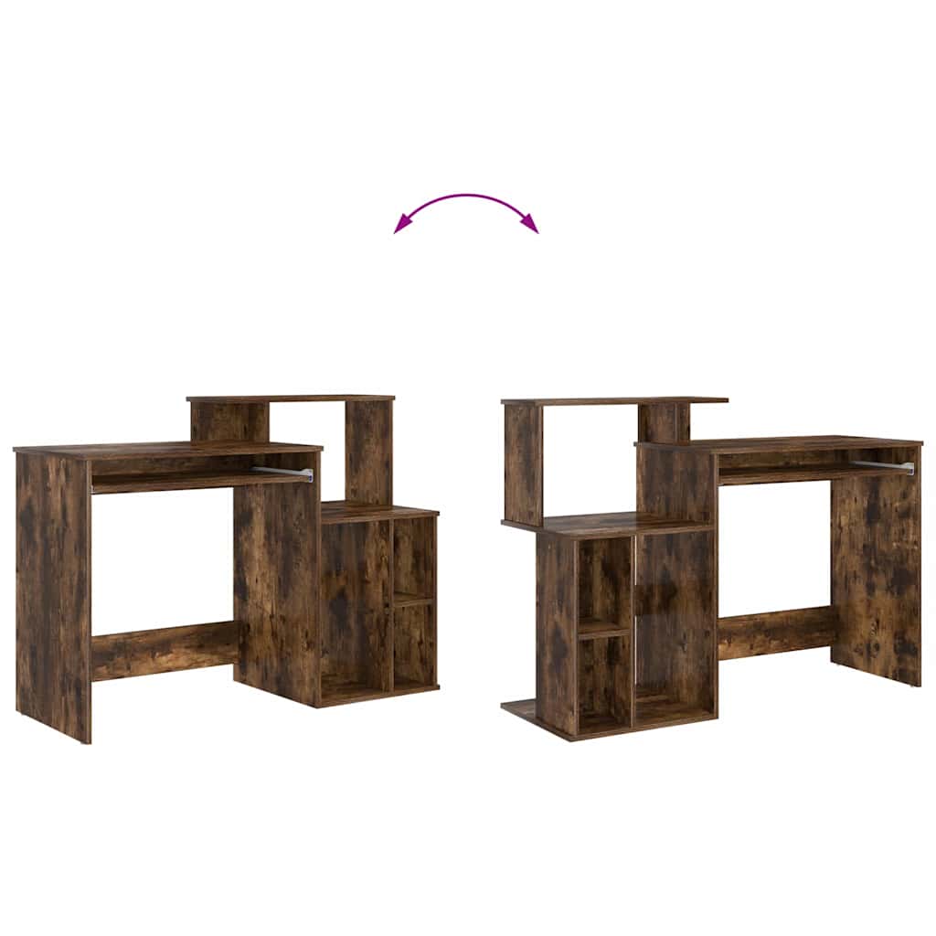 Schreibtisch Räuchereiche 120,5 x 44 x 88,5 cm Holzwerkstoff