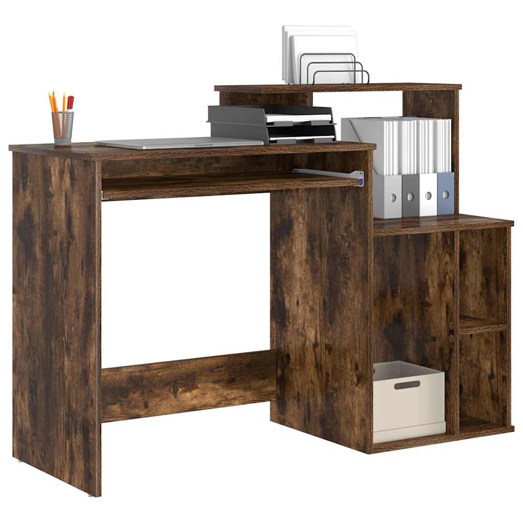 Schreibtisch Räuchereiche 120,5 x 44 x 88,5 cm Holzwerkstoff