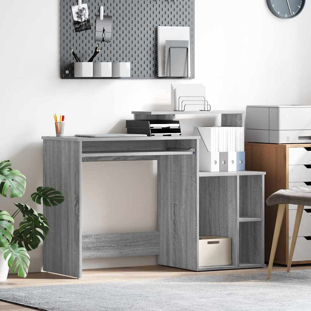 Schreibtisch Sonoma-Grau 120,5 x 44 x 88,5 cm Holzwerkstoff
