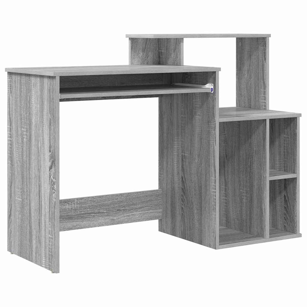 Schreibtisch Sonoma-Grau 120,5 x 44 x 88,5 cm Holzwerkstoff