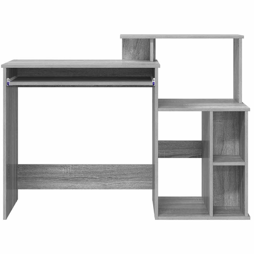 Schreibtisch Sonoma-Grau 120,5 x 44 x 88,5 cm Holzwerkstoff