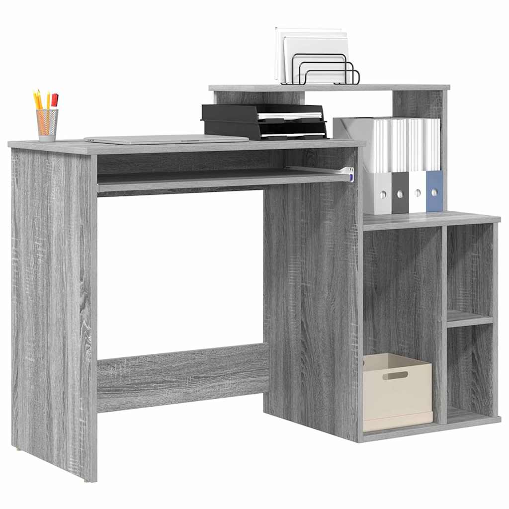 Schreibtisch Sonoma-Grau 120,5 x 44 x 88,5 cm Holzwerkstoff