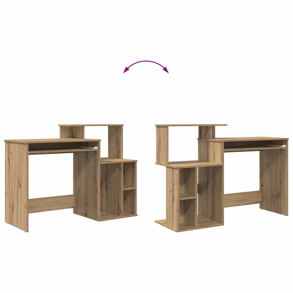 Schreibtisch Artisan-Eiche 120,5 x 44 x 88,5 cm Holzwerkstoff