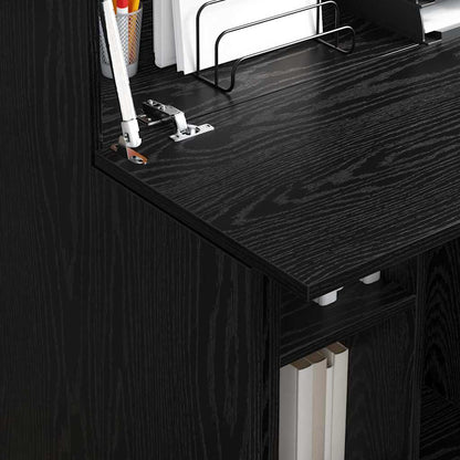 Schreibtisch Schwarz Eichen-Optik 71.5 x 31.5 x 106.5 cm