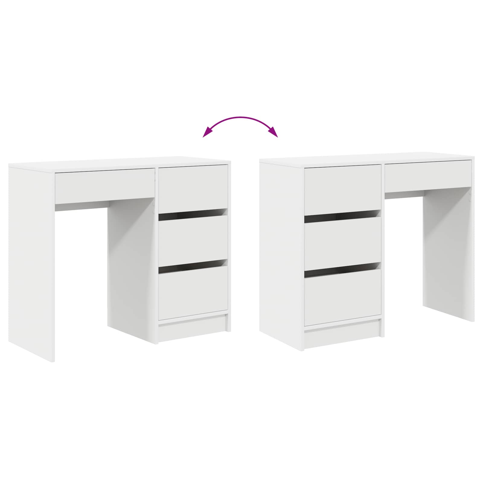 Schreibtisch Weiß Holzwerkstoff 90 x 37,5 x 75 cm