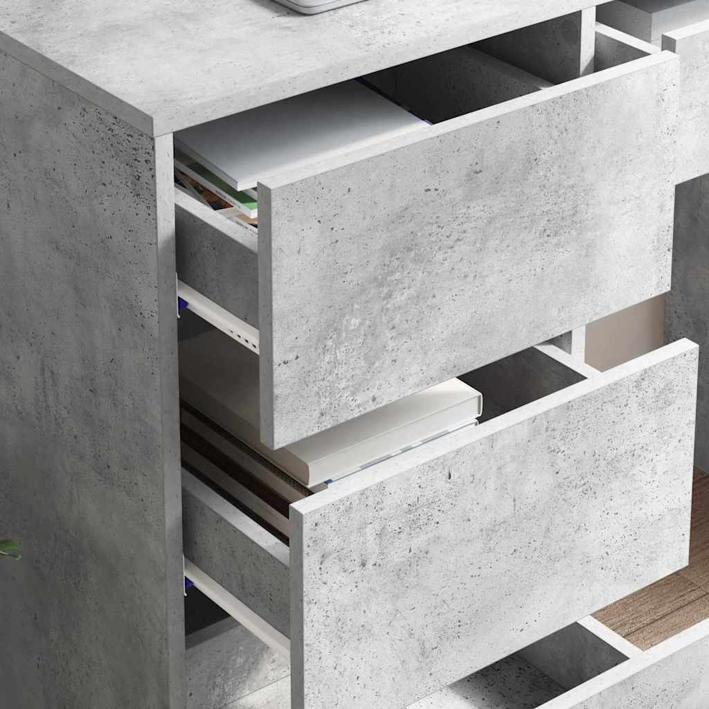 Schreibtisch Beton Grau Holzwerkstoff 90 x 37,5 x 75 cm