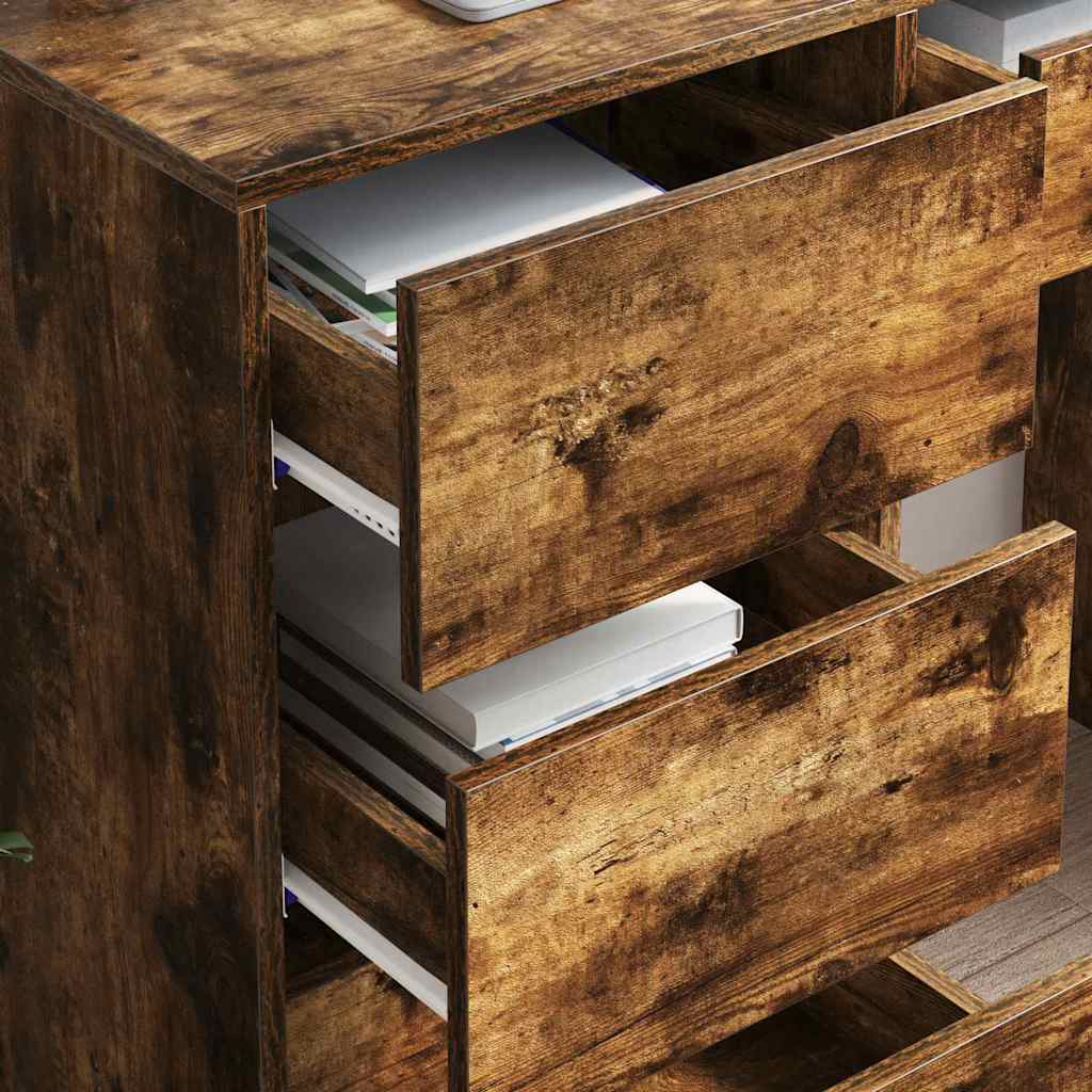 Schreibtisch Geräucherte Eiche Holzwerkstoff 90 x 37,5 x 75 cm
