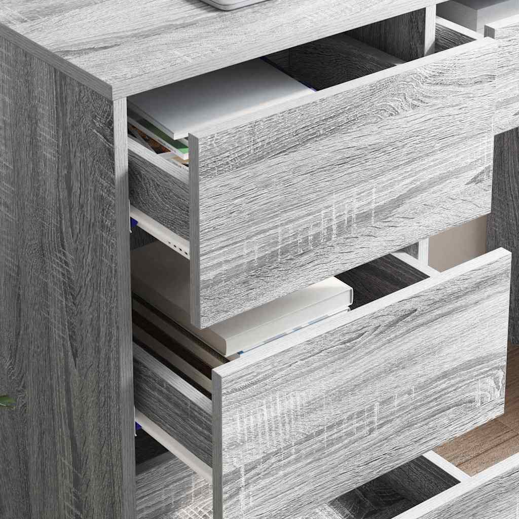 Schreibtisch Graues Sonoma Holzwerkstoff 90 x 37,5 x 75 cm