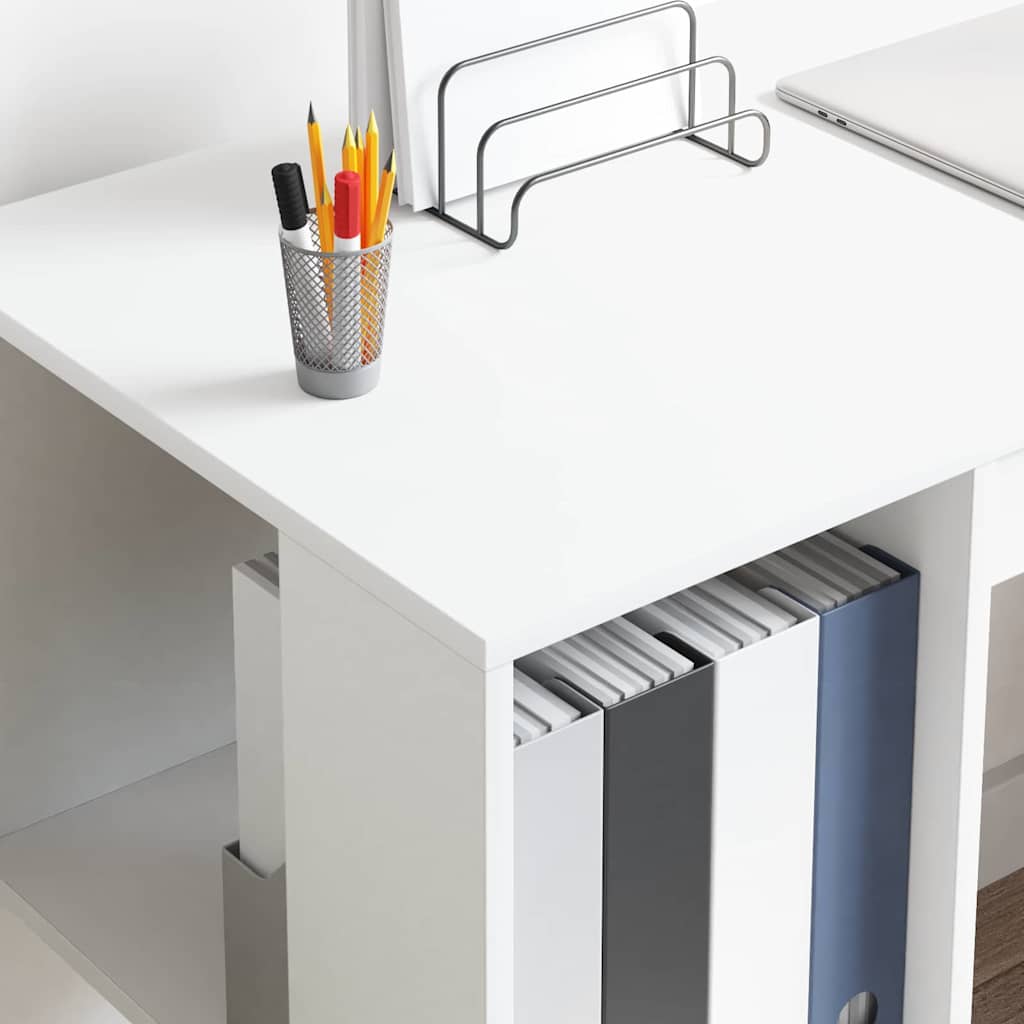 Schreibtisch Weiß Holzwerkstoff 130 x 50.5 x 75 cm