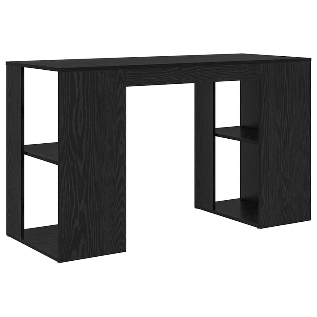 Schreibtisch Schwarz Eichen-Optik Holzwerkstoff