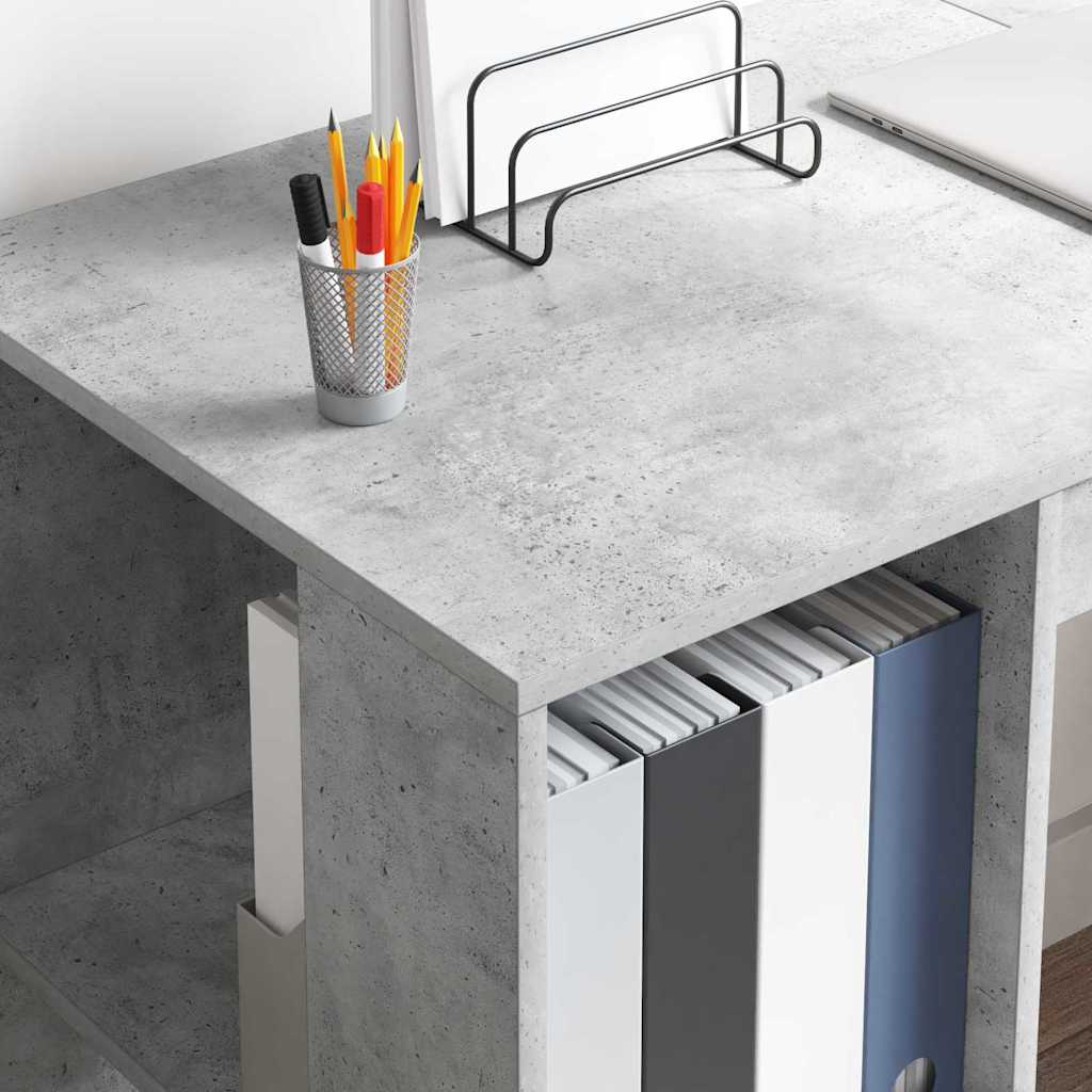 Schreibtisch Beton Grau Holzwerkstoff 130 x 50.5 x 75 cm