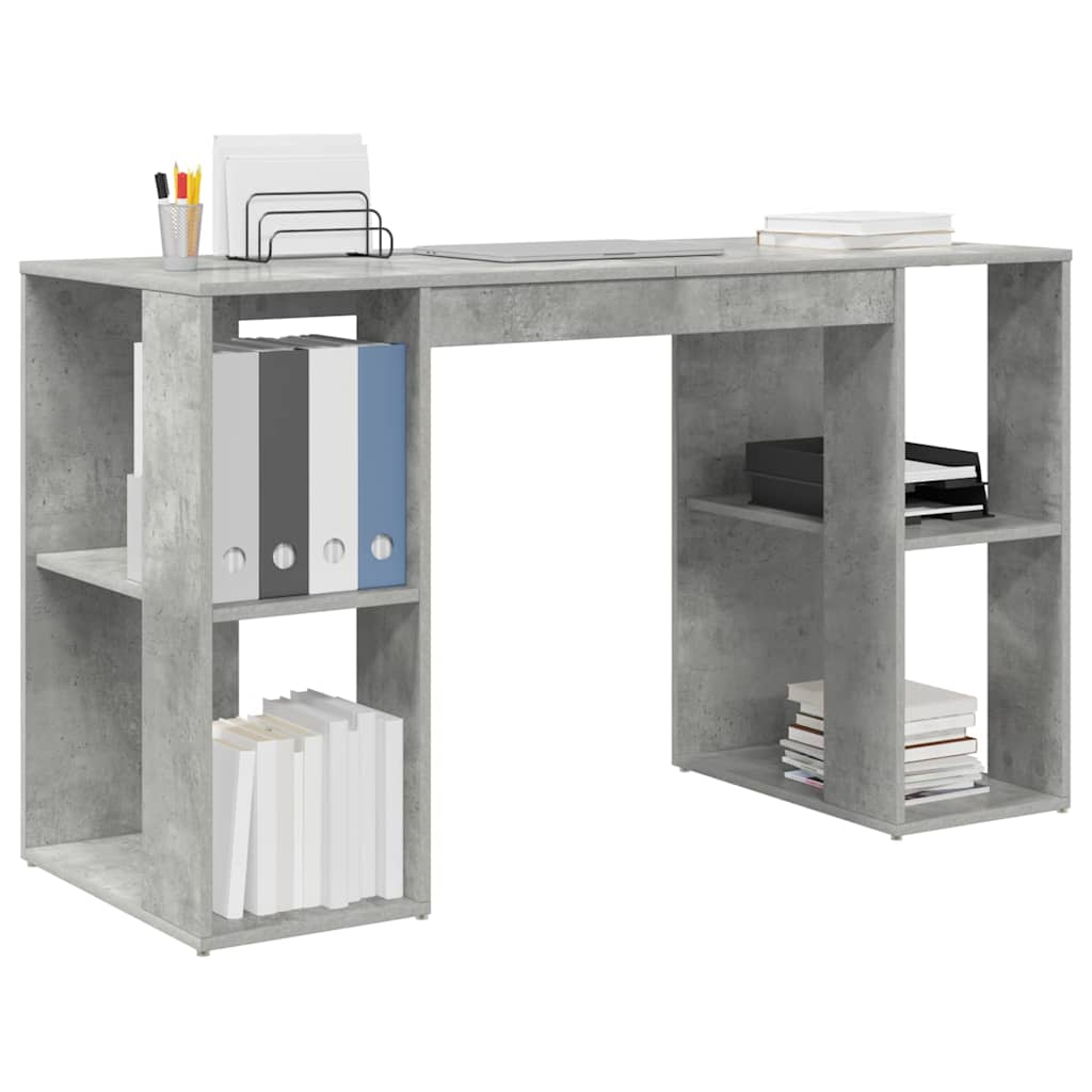 Schreibtisch Beton Grau Holzwerkstoff 130 x 50.5 x 75 cm