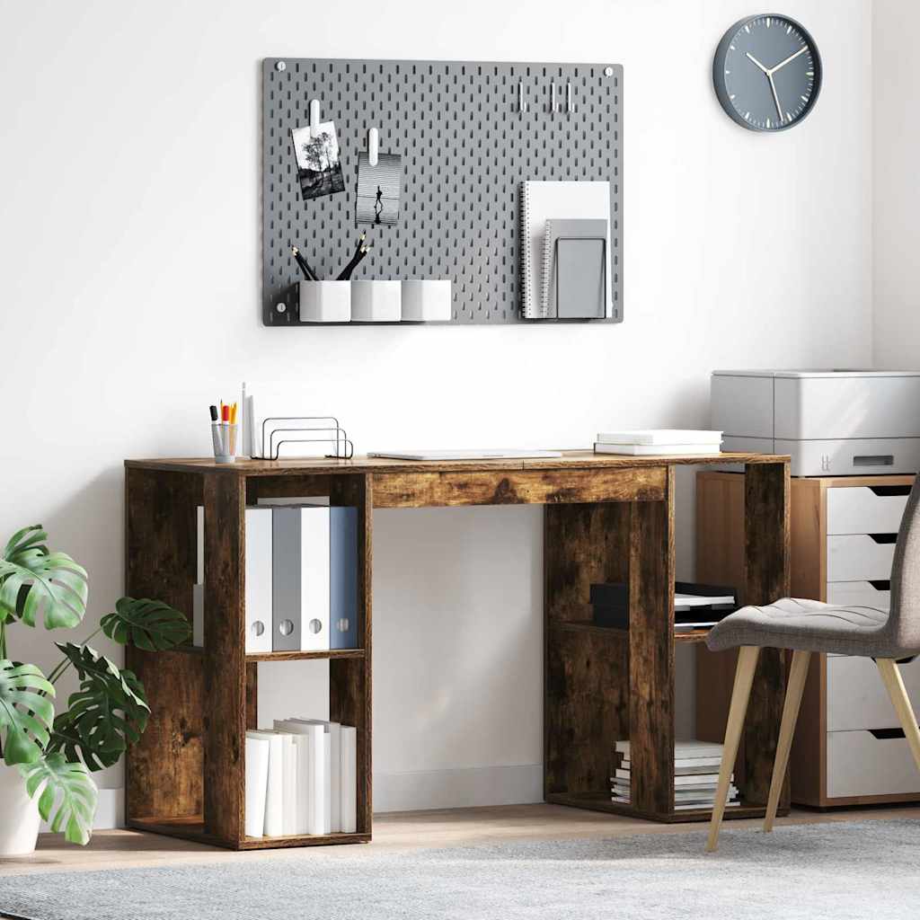 Schreibtisch Geräucherte Eiche Holzwerkstoff 130 x 50.5 x 75 cm