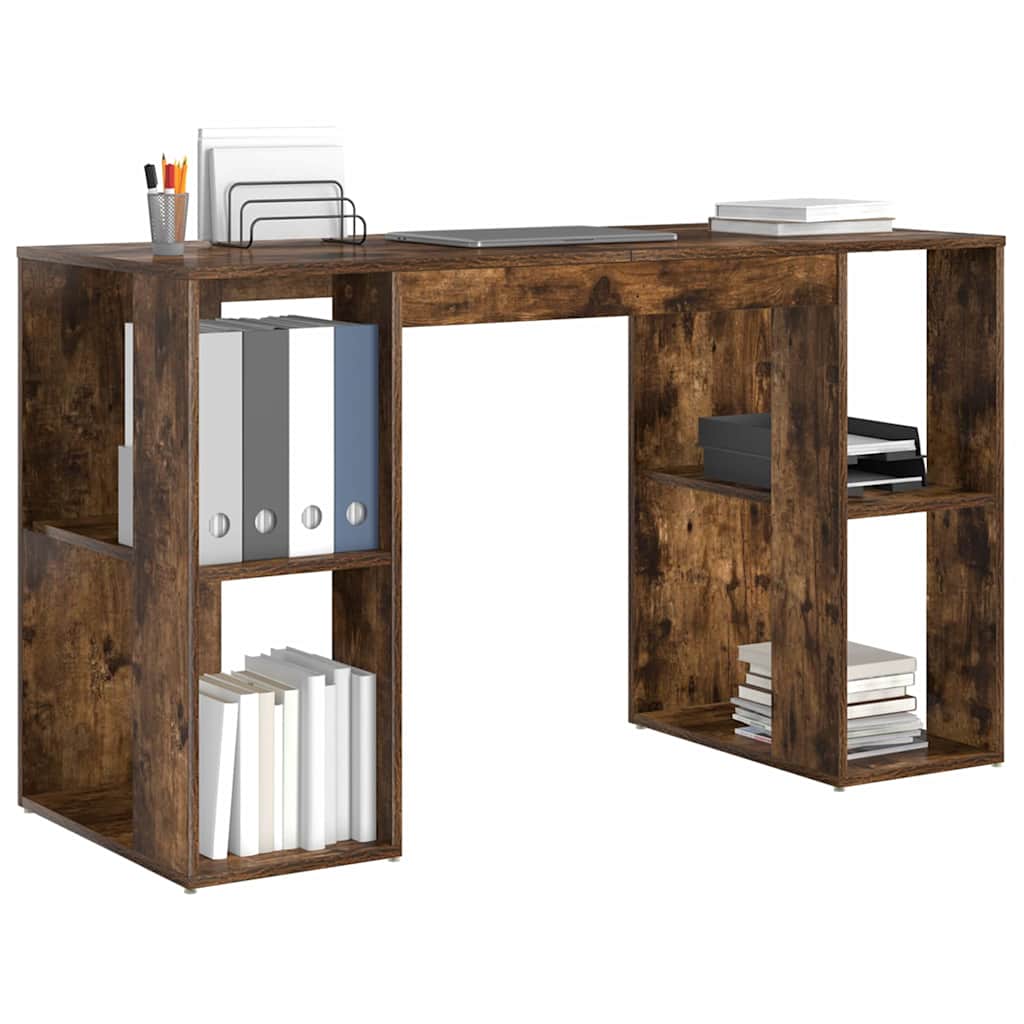 Schreibtisch Geräucherte Eiche Holzwerkstoff 130 x 50.5 x 75 cm