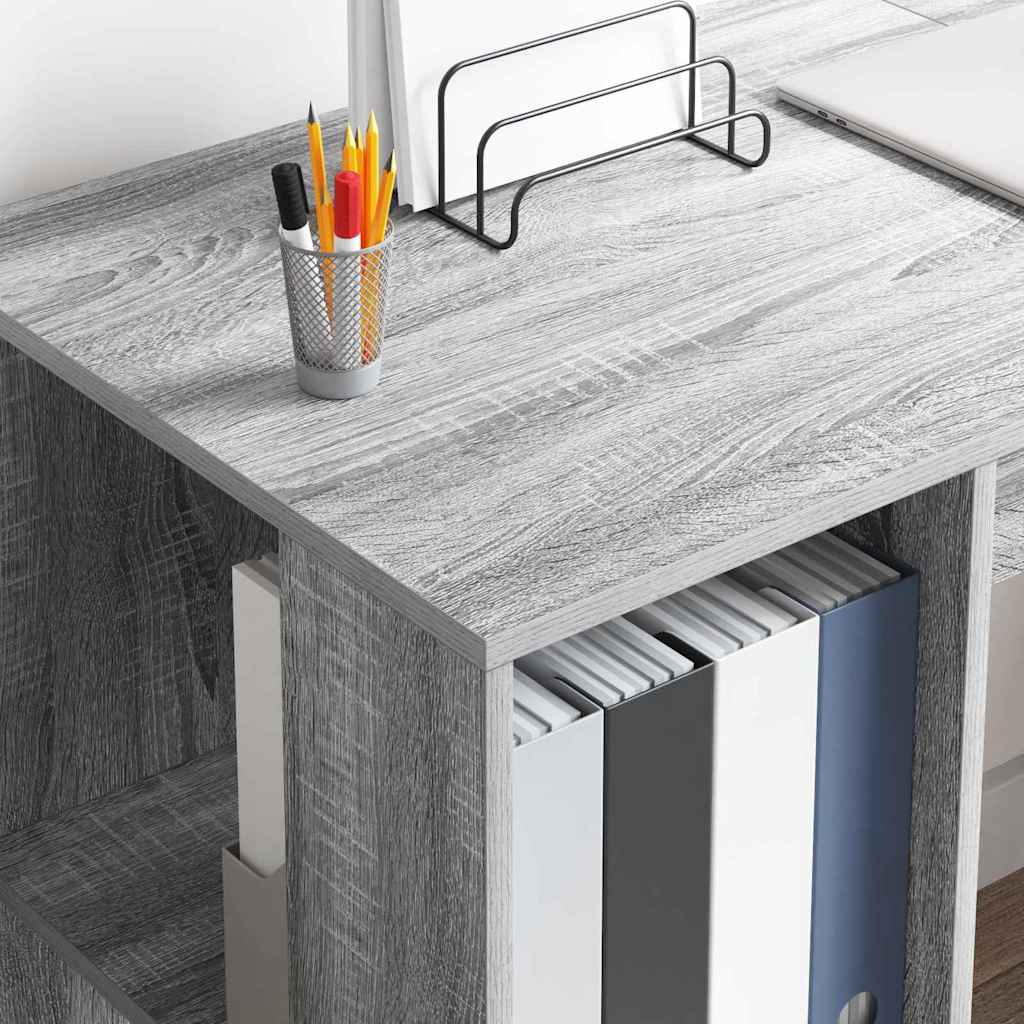 Schreibtisch Graues Sonoma Holzwerkstoff 130 x 50.5 x 75 cm
