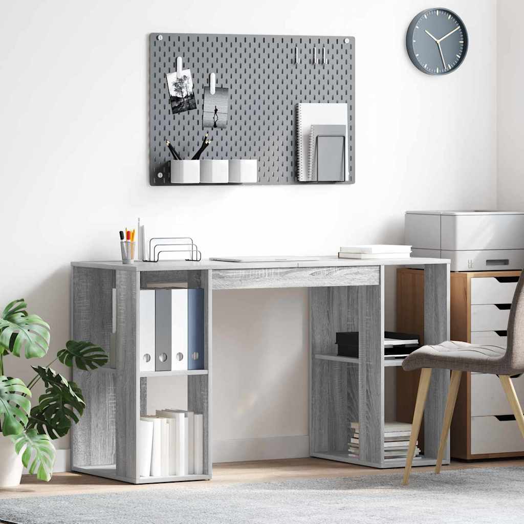Schreibtisch Graues Sonoma Holzwerkstoff 130 x 50.5 x 75 cm